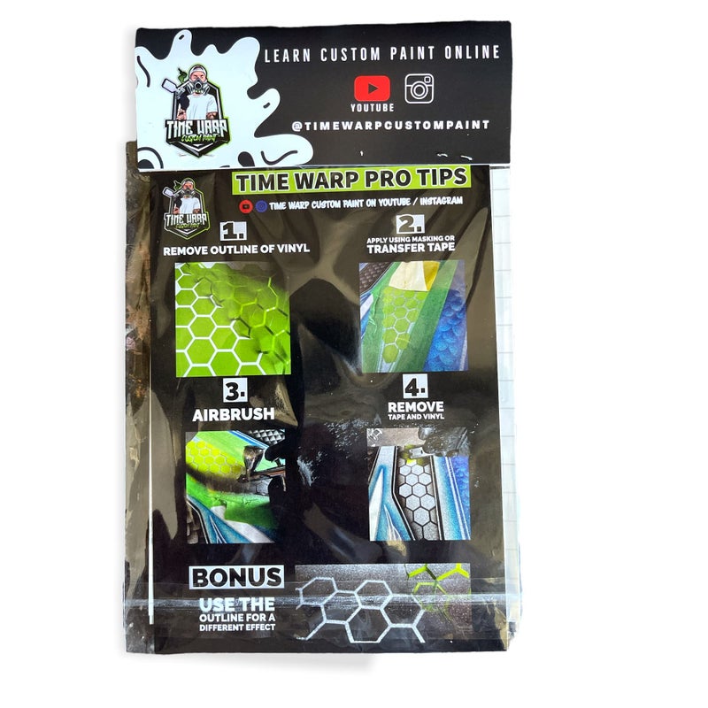 LiME LiNE استنسل LiME LiNE Honeycomb Airbrush للطلاء المخصص - Image 2